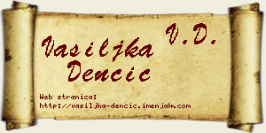 Vasiljka Denčić vizit kartica